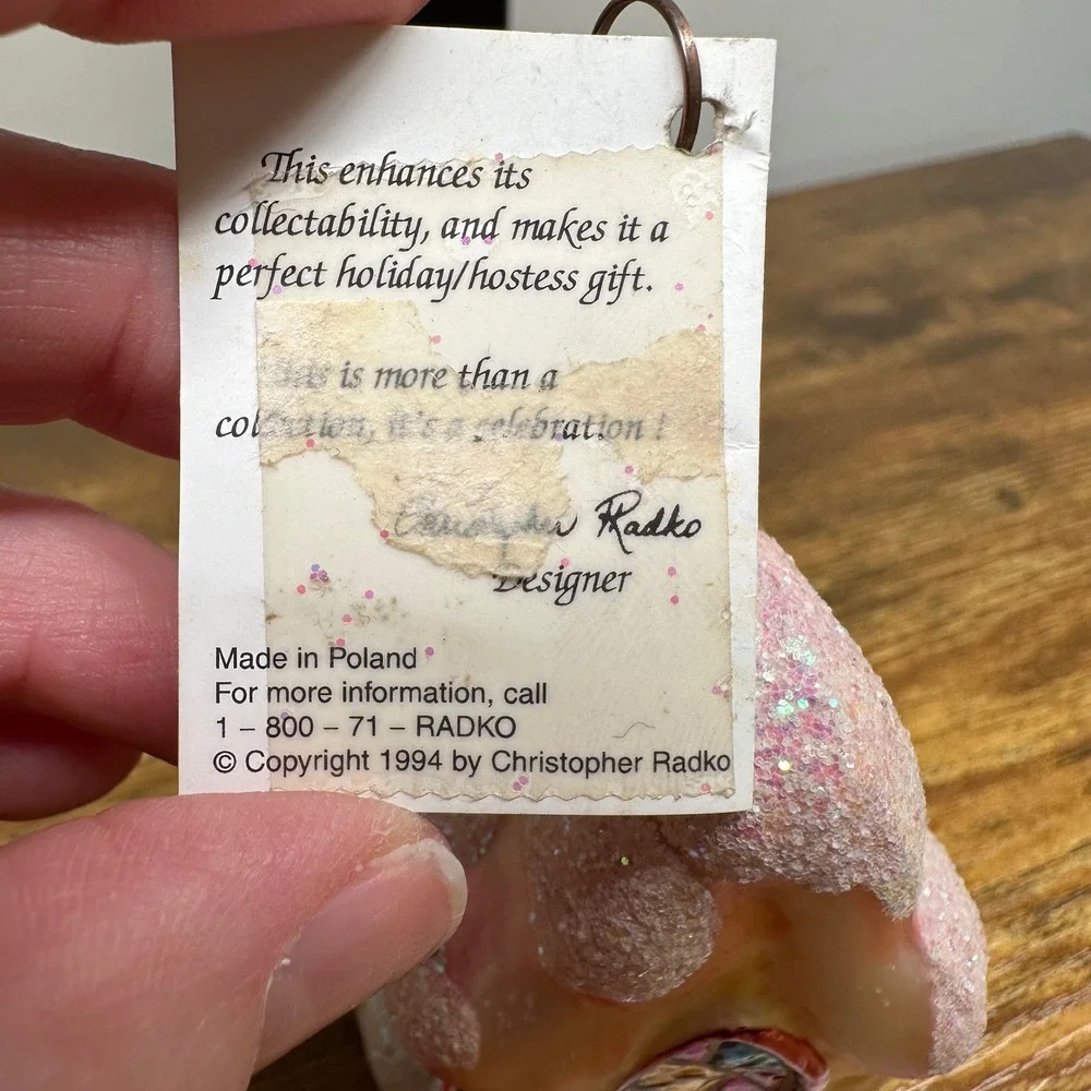 Christopher Radko 1994 Vintage Midnight Mass Church Glass Ornament Poland‎